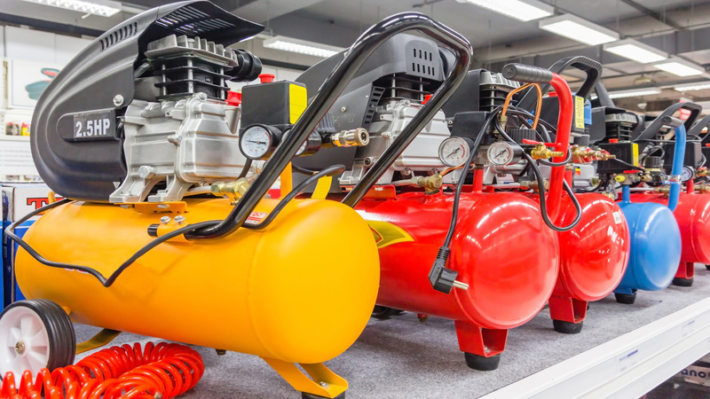 Which common industries utilise air cooled compressors?